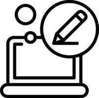 Edit Outline Style Icon Design vector