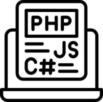 Coding Language Outline Element Style vector