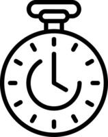 Clock Outline Style Icon Design vector