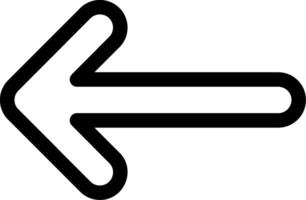 Arrow Long Left Outline Style Icon vector