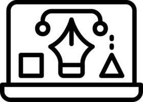 Graphic Designer Outline Style Element vector