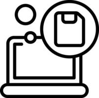 Save Outline Style Icon Design vector
