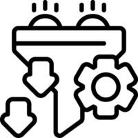 Conversion Rate Outline Style Icon vector