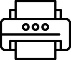 Printer Outline Style Icon Design vector