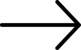Arrow Thin Right Outline Style Icon vector