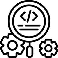 Technical SEO Outline Style Icon vector
