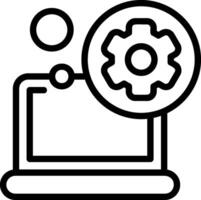 Setting Outline Style Icon Design vector