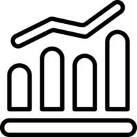 Bar Graph Outline Style Icon Design vector