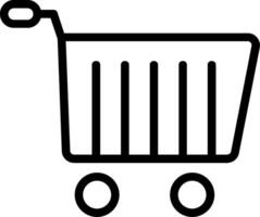 Shopping Cart Outline Style Element vector
