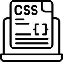 Css File Outline Element Style vector
