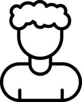 User Profile Outline Style Icon Design vector
