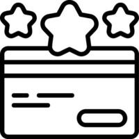 Loyalty Card Outline Style Icon Design vector