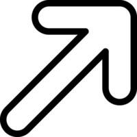 Arrow Up-Right Outline Style Icon vector