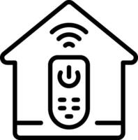 Smart Home Device Outline Style Icon vector