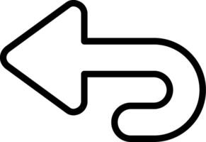 Return Arrow Outline Style Icon Design vector