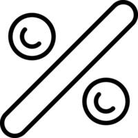 Percentage Sign Outline Style Icon Design vector