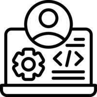 Programmer Outline Style Element vector