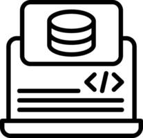 Backend Development Outline Element Style vector