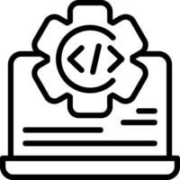 Code Deployment Outline Element Style vector