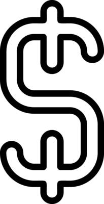 Dollar Sign Outline Element Style