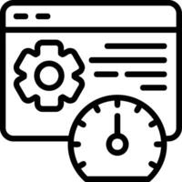 Site Speed Optimization Outline Style Icon vector