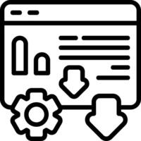 Landing Page Metrics Outline Style Icon vector