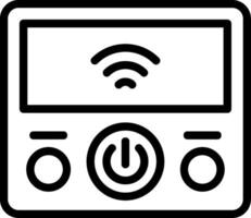 Smart Thermostat Outline Style Icon Design vector