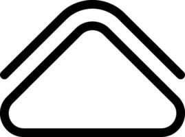 Arrow Solid Up Outline Style Icon vector