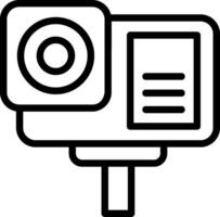 Action Camera Outline Style Icon vector