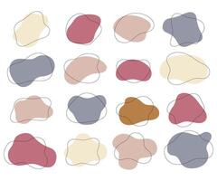 Abstract fluid shape organic blob forms collection vector