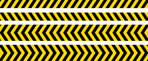 Yellow black danger, caution, warning pattern transparent set bundle. Restricted area, do not cross, stripes and lines marking png