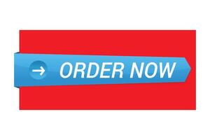Simple Flat Order Now Text Banner design vector