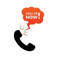 Call Us Now for Immediate Assistance and Support vector