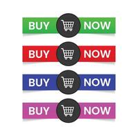 buy now multiple color button design vector