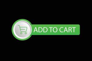 green color premium quality add to cart design vector
