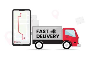 Swift and Efficient Fast Delivery Design vector