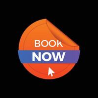 book now button website template vector