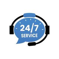 24 hours service Around the Clock Care, Just for You vector