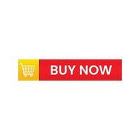 cart icon and buy now button design vector