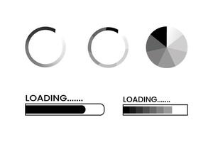 loading icon design blak vector