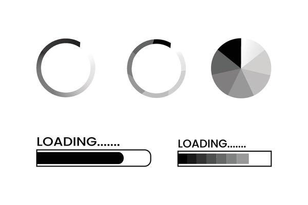 loading icon design blak