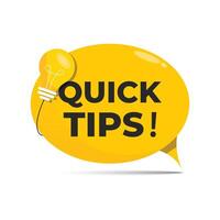Modern quick tips composition design vector