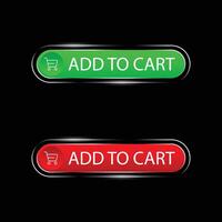 modern add to cart button design vector