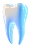 3D rendering of tooth with glowing blue background, symbolizing dental health and care png
