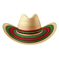 Traditional Mexican Sombrero with Colorful Patterns png