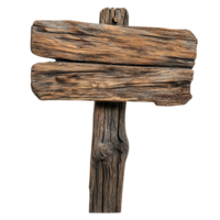 Rustic Wooden Signpost with Blank Planks png