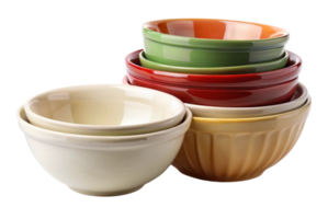 Earthenware mixing bowls durable and stylish for kitchen png
