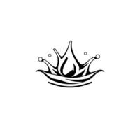 Minimalist Black and White Crown on a White Background, Featuring Spiked Points and Orbs. vector