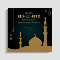 Eid ul Fitr social media post or web banner template vector
