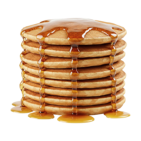 A stack of pancakes with syrup on top png